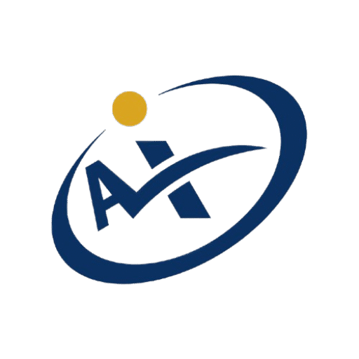 OrbyOx brand icon with orbit ring, stylized X-horns symbol, and gold accent.